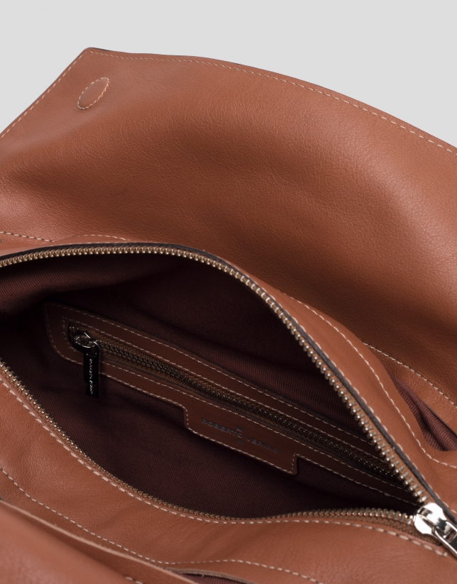 Brown leather Luxor handbag