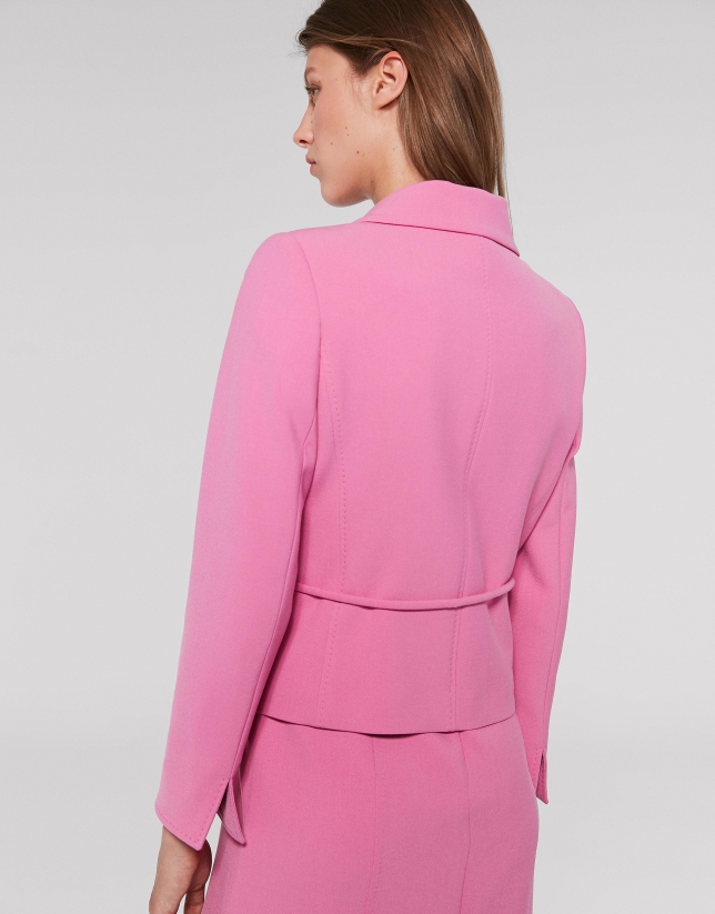 Fitted petunia jacket with belt  