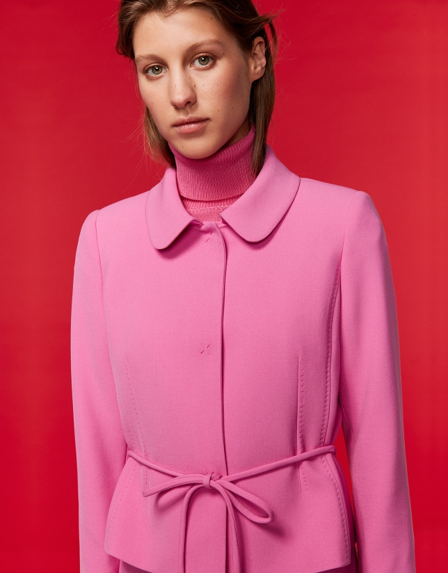 Fitted petunia jacket with belt  