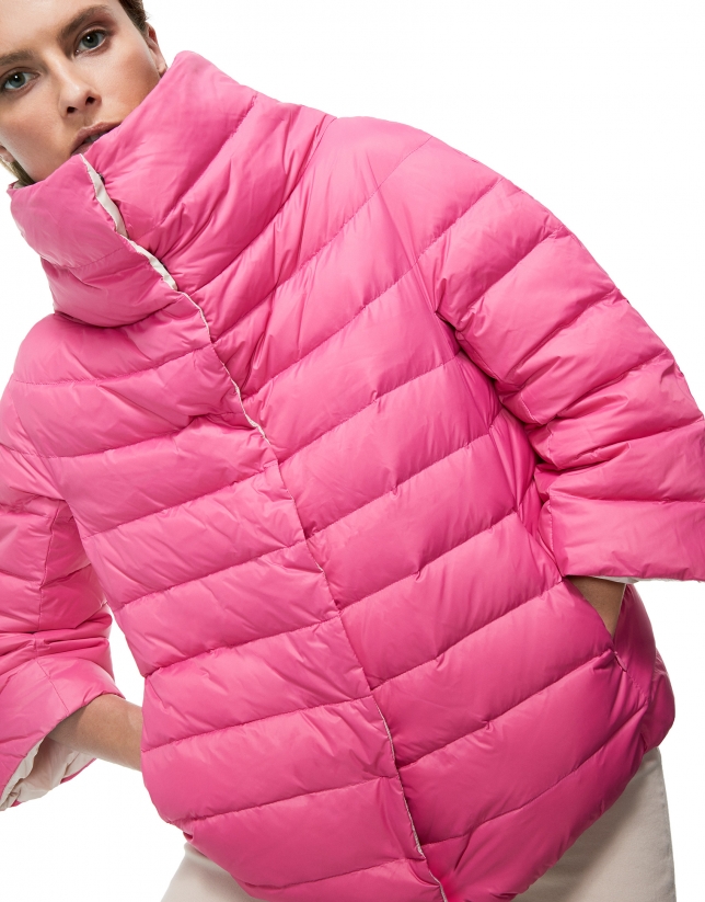 Pink quilted jacket