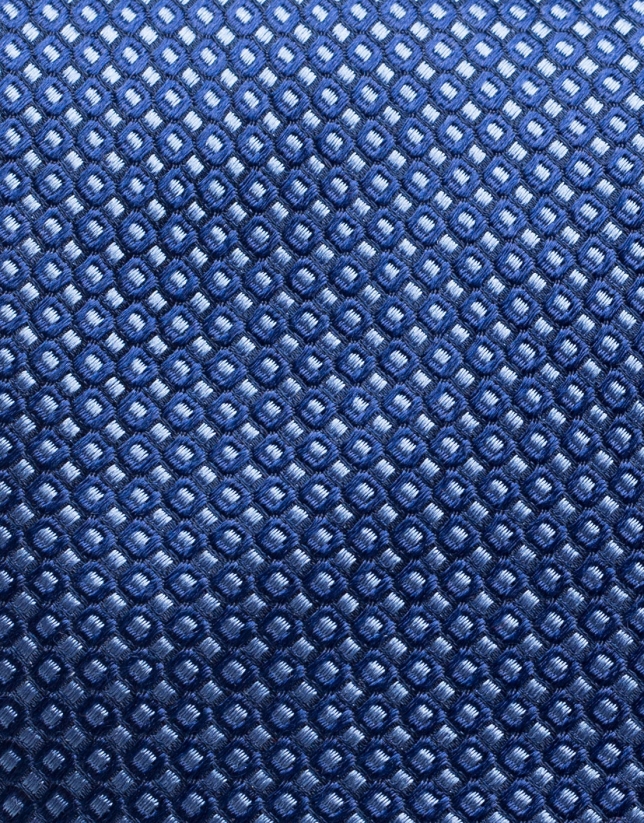 Corbata seda con jacquard tonos azules