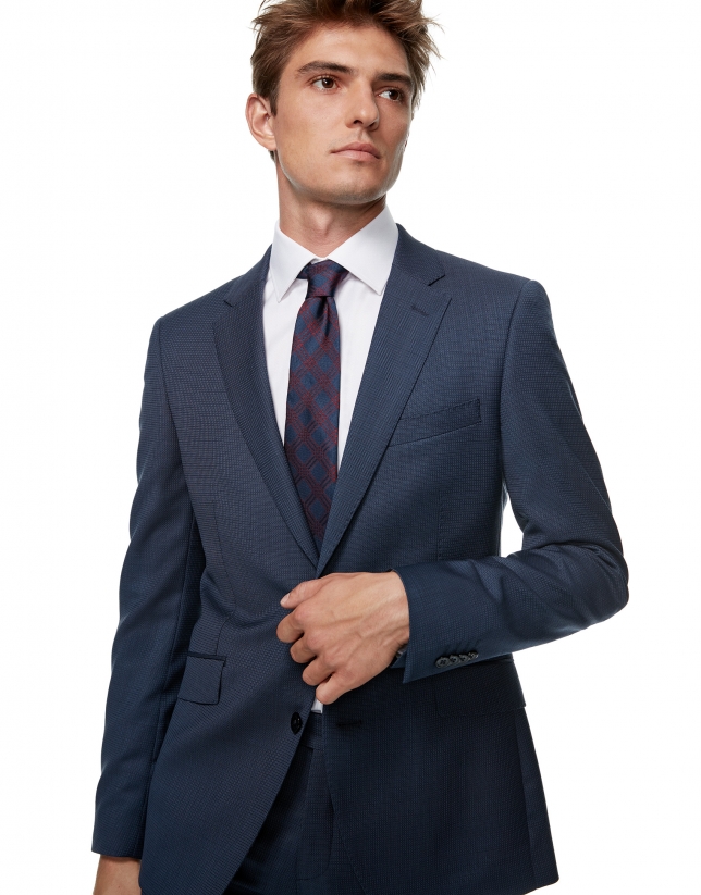 Blue regular half canvas suit