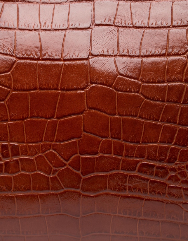 Brown leather Dundee hobo bag