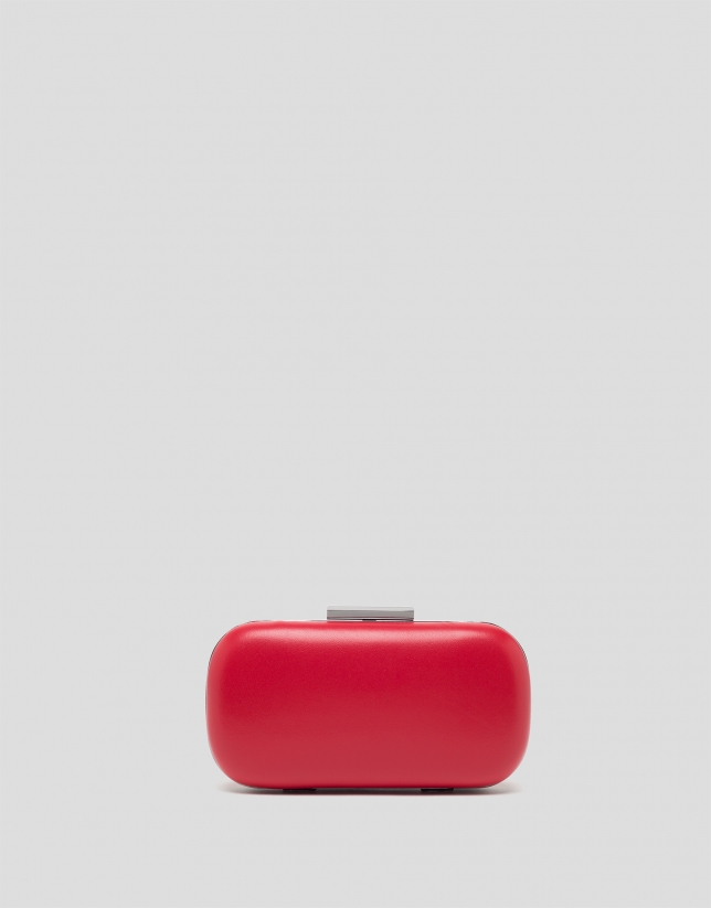 Red round RV clutch bag
