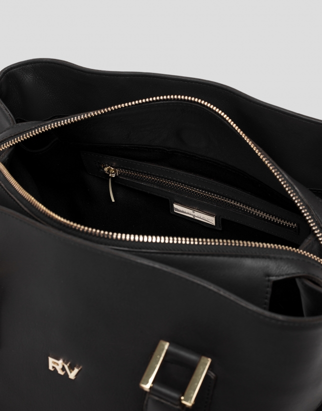 Black leather Classic satchel bag