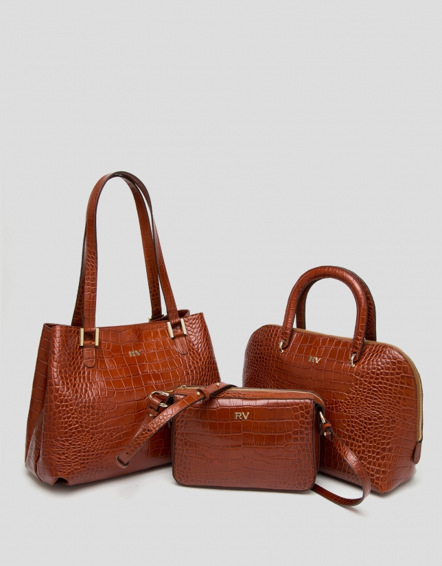 Brown leather Dundee lady bag