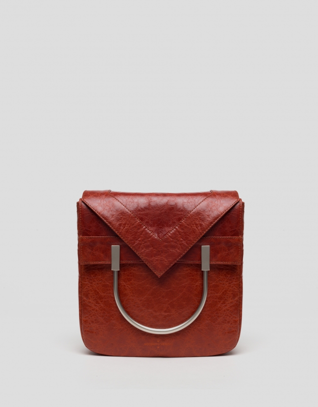Lipstick red leather Claude bag