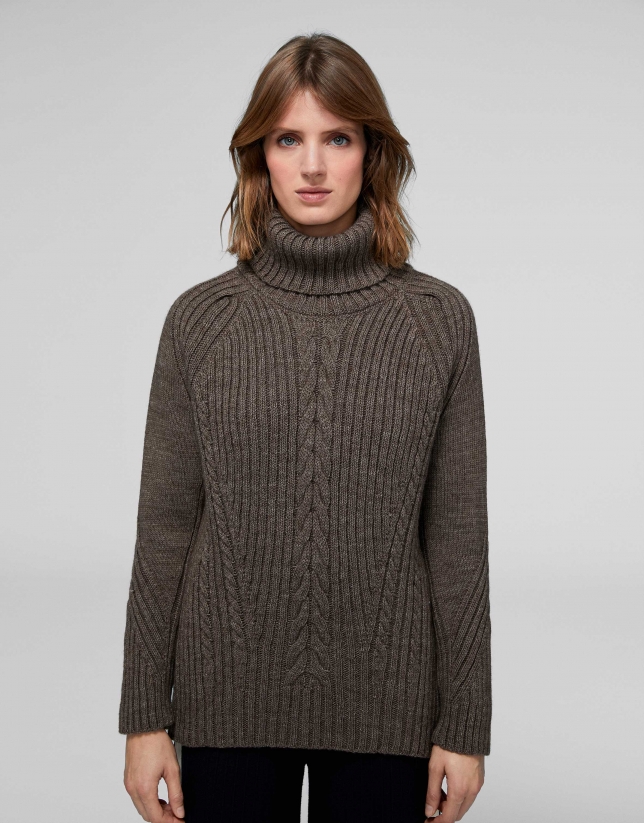 Brown oversize sweater