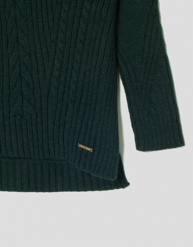Green oversize sweater
