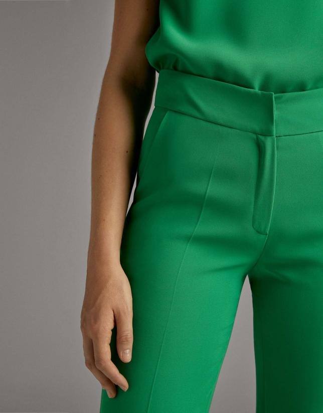 Pantalón recto verde