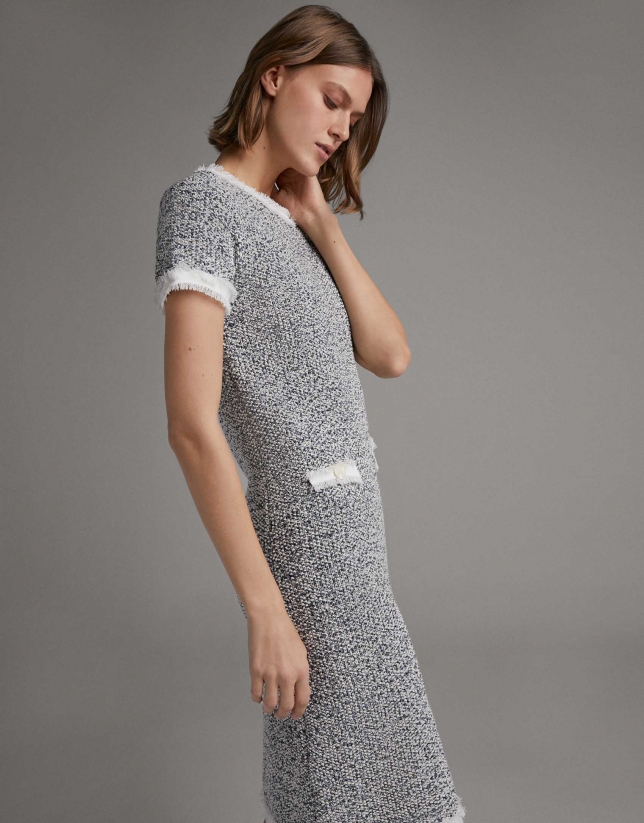 Blue knit midi dress - Woman - SS2020 | Roberto Verino