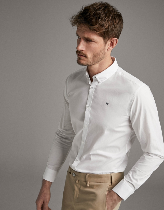 Camisa sport oxford blanco