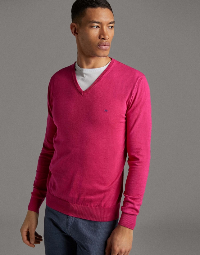 Dark pink turtleneck sweater