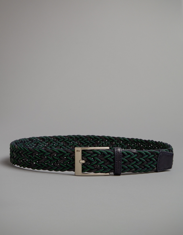 Two-tone braided belt