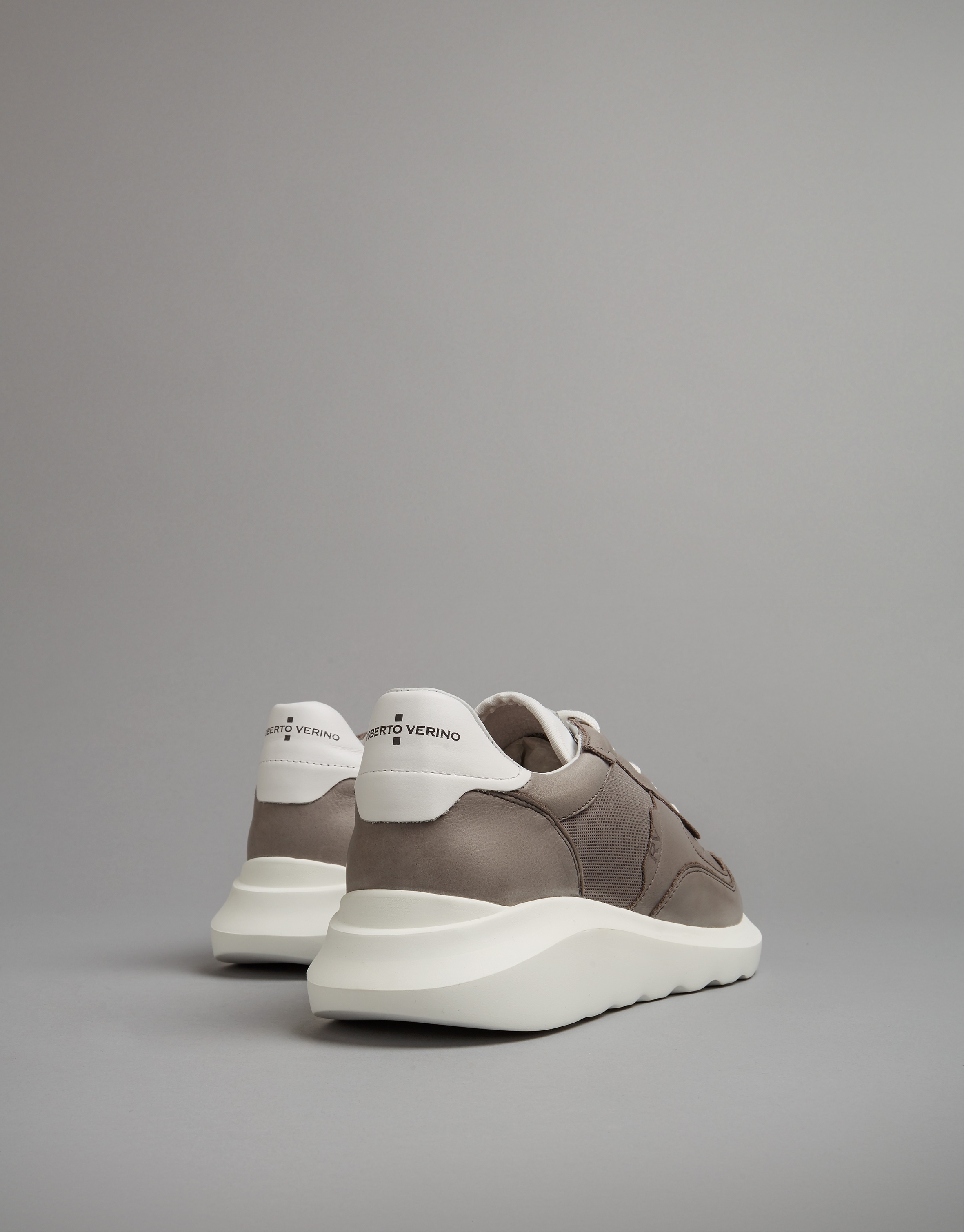 Brown leather running shoes Man AW2021 Roberto Verino