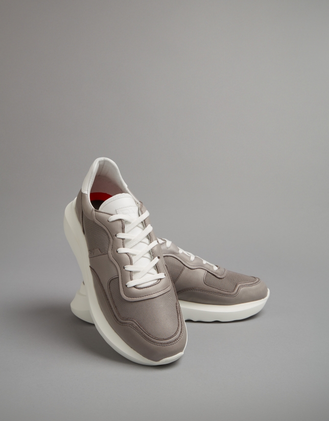 Brown leather running shoes Man AW2021 Roberto Verino