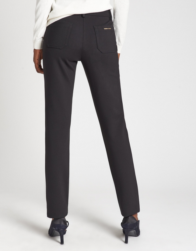 301 - Black Casual Lace Pant For Women - Cigarette pants - Straight Pant