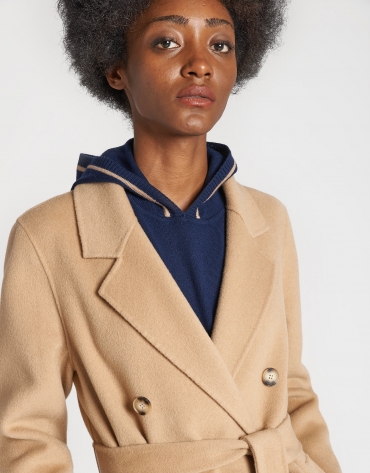 Camel double-faced wool coat