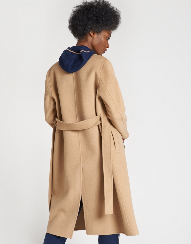 Camel double-faced wool coat