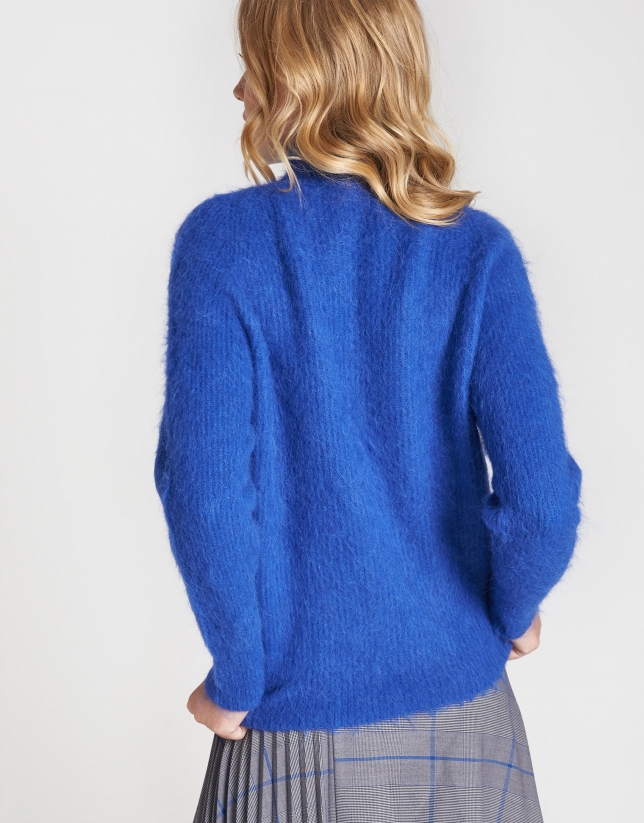 Deep blue sweater with Juliette sleeves