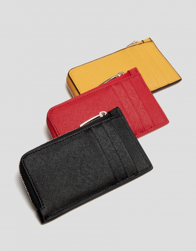 Red Saffiano leather Juliete coin purse 