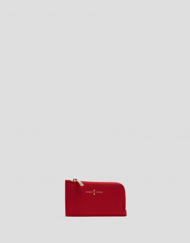 Red Saffiano leather Juliete coin purse 