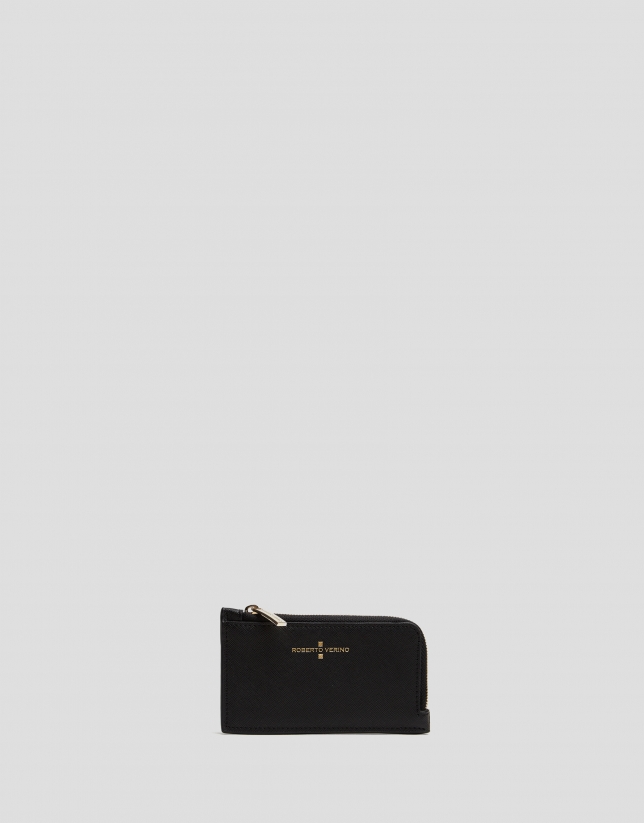 Black Saffiano leather Juliete coin purse 