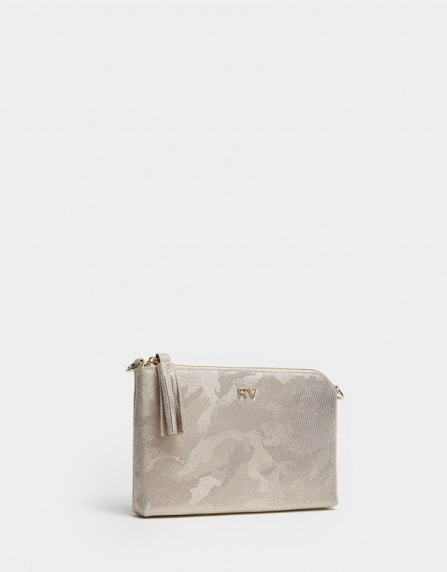 Shiny print Lisa Nano clutch bag