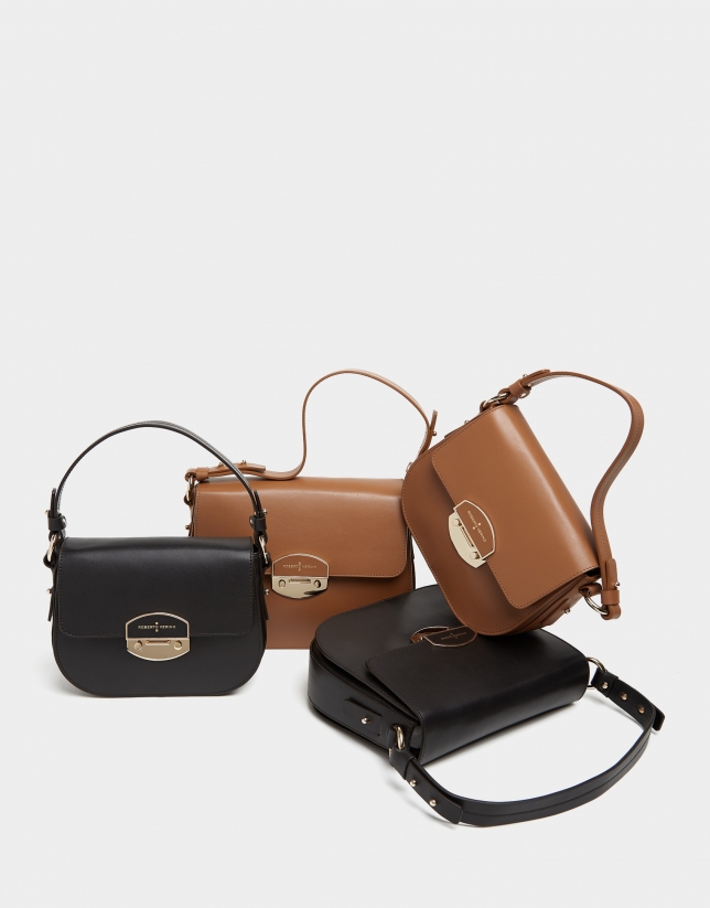 Brown leather Eugene Nano handbag