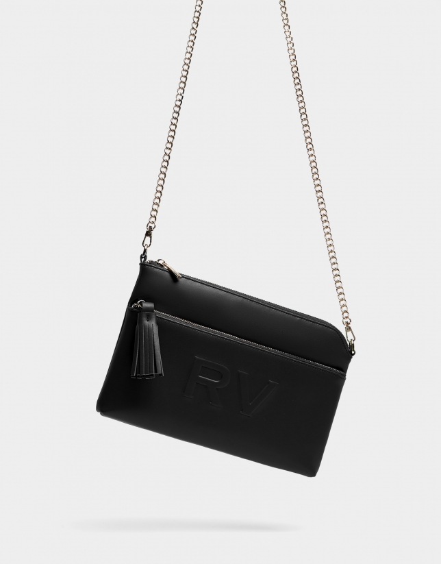 Black leather Lisa Plus shoulder bag