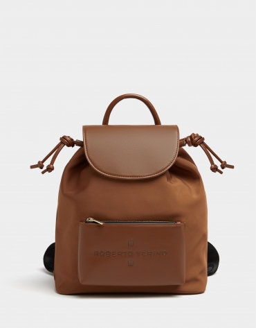 Brown nylon Simoneta backpack