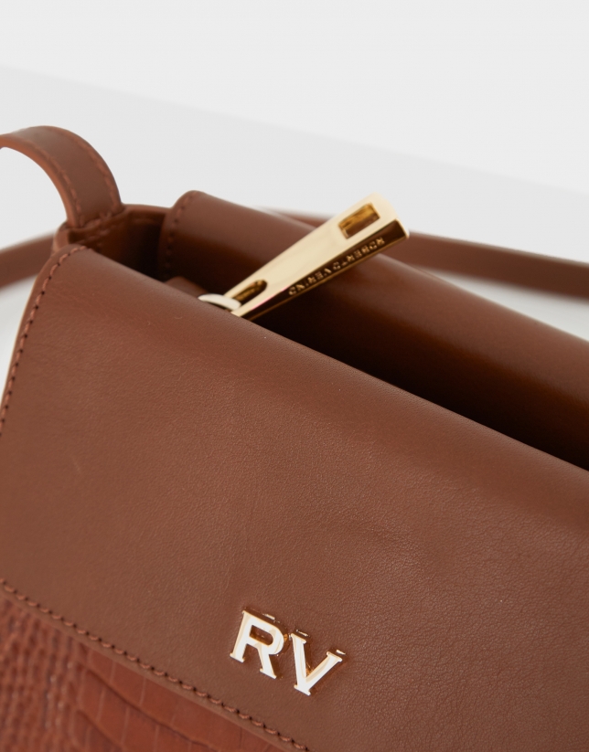 Brown leather mini Celia shoulder bag
