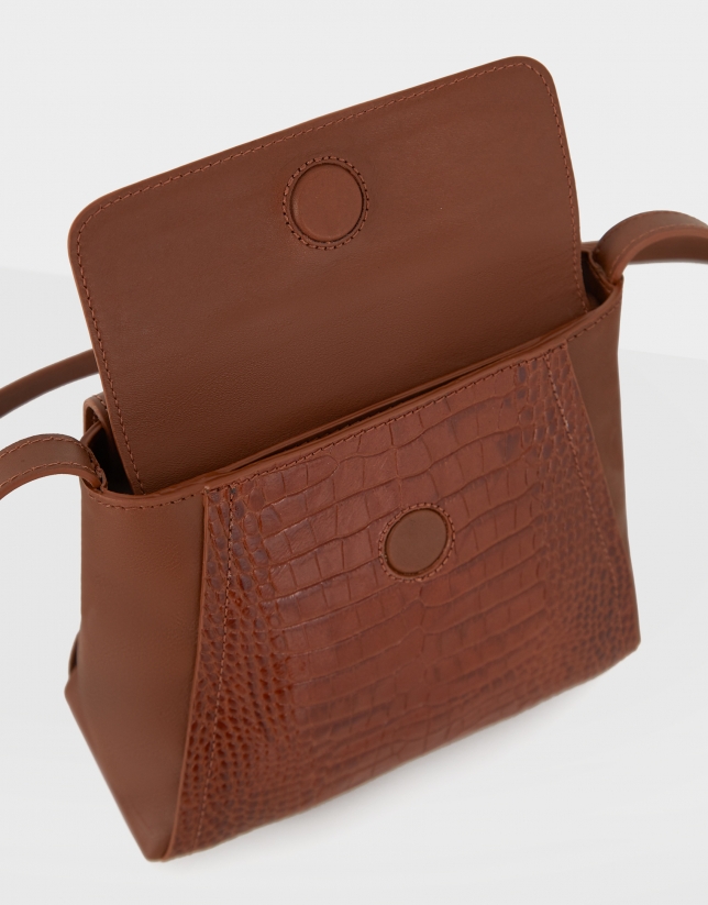 Brown leather mini Celia shoulder bag