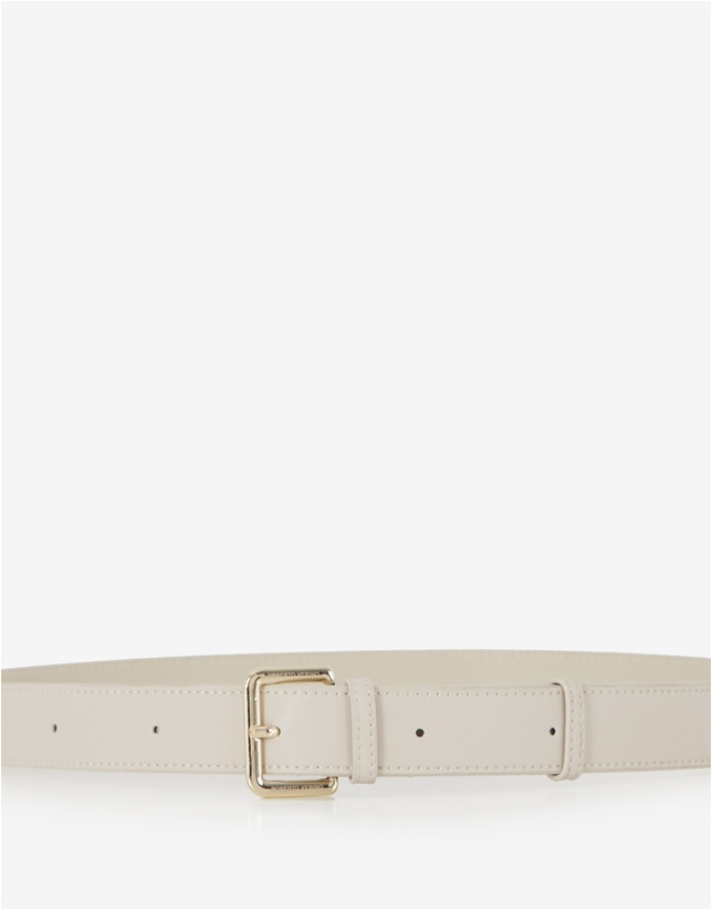 Off white leather Aina belt
