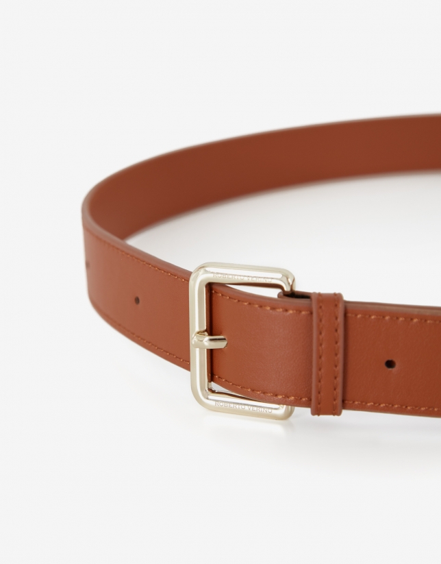 Brown leather Aina belt