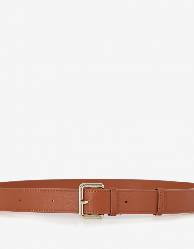 Brown leather Aina belt