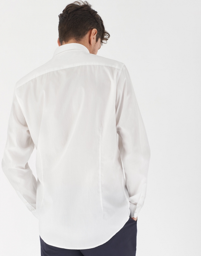 Camisa sport algodón Oxford blanco