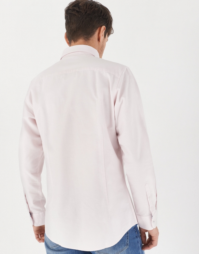 Camisa sport algodón Oxford rosa
