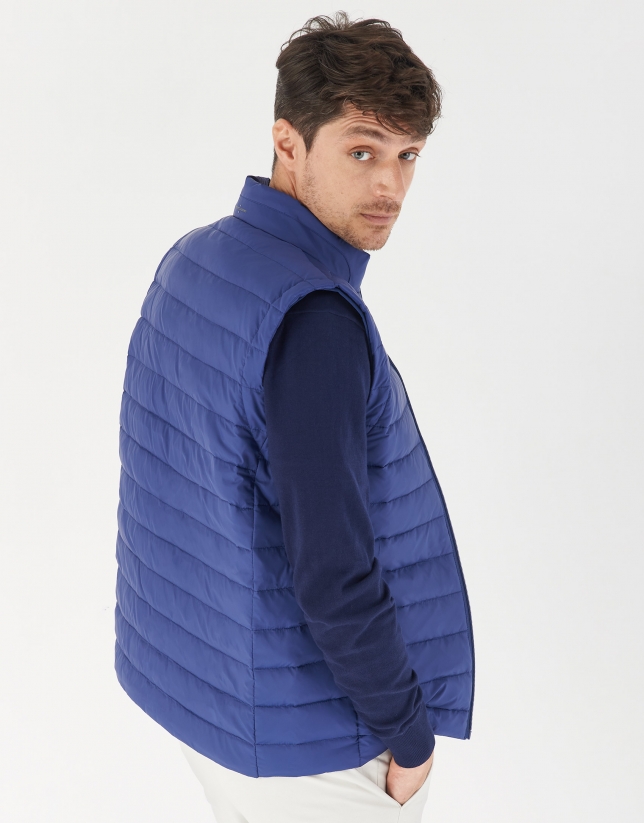 Blue quilted vest Man SS2021 Roberto Verino