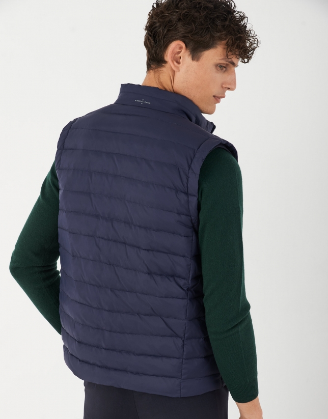 Navy blue quilted vest Man SS2021 Roberto Verino