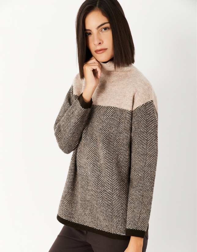 herringbone sweater
