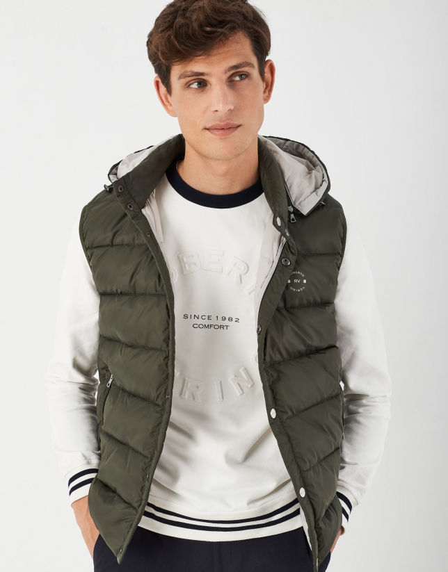 chaleco verde hombre