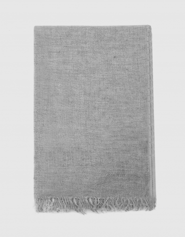 Gray melange plain foulard