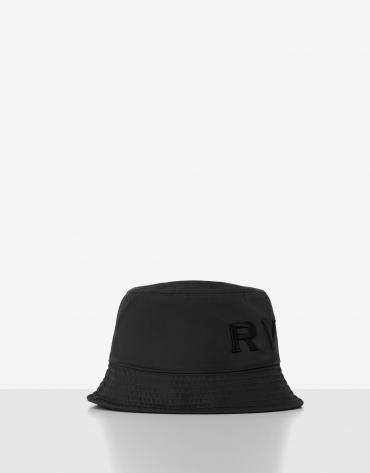 Black nylon bucket cap