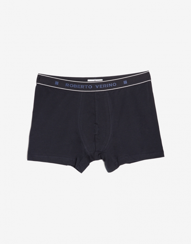 White and navy blue boxers pack