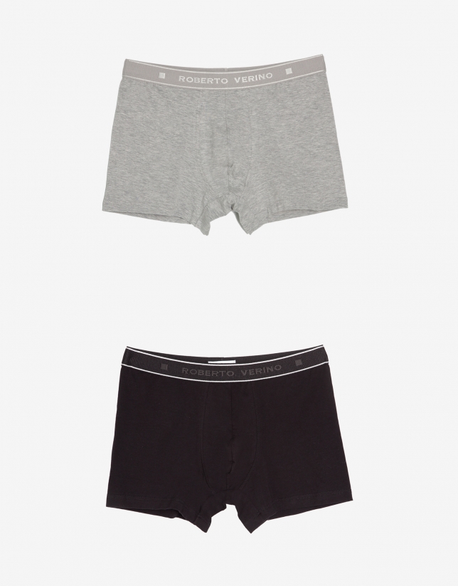Black and gray boxers pack