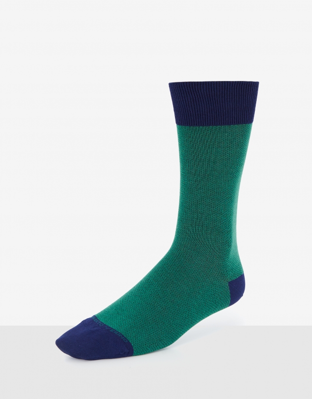 Pack of socks in polka dots and green texture