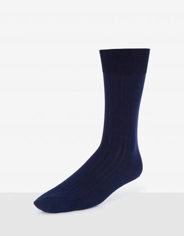Pack of gray and blue ribbed socks