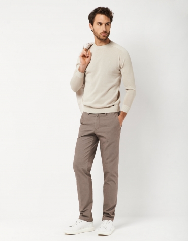 Dyed stone gray regular pants
