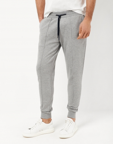 Gray plush jogging pants